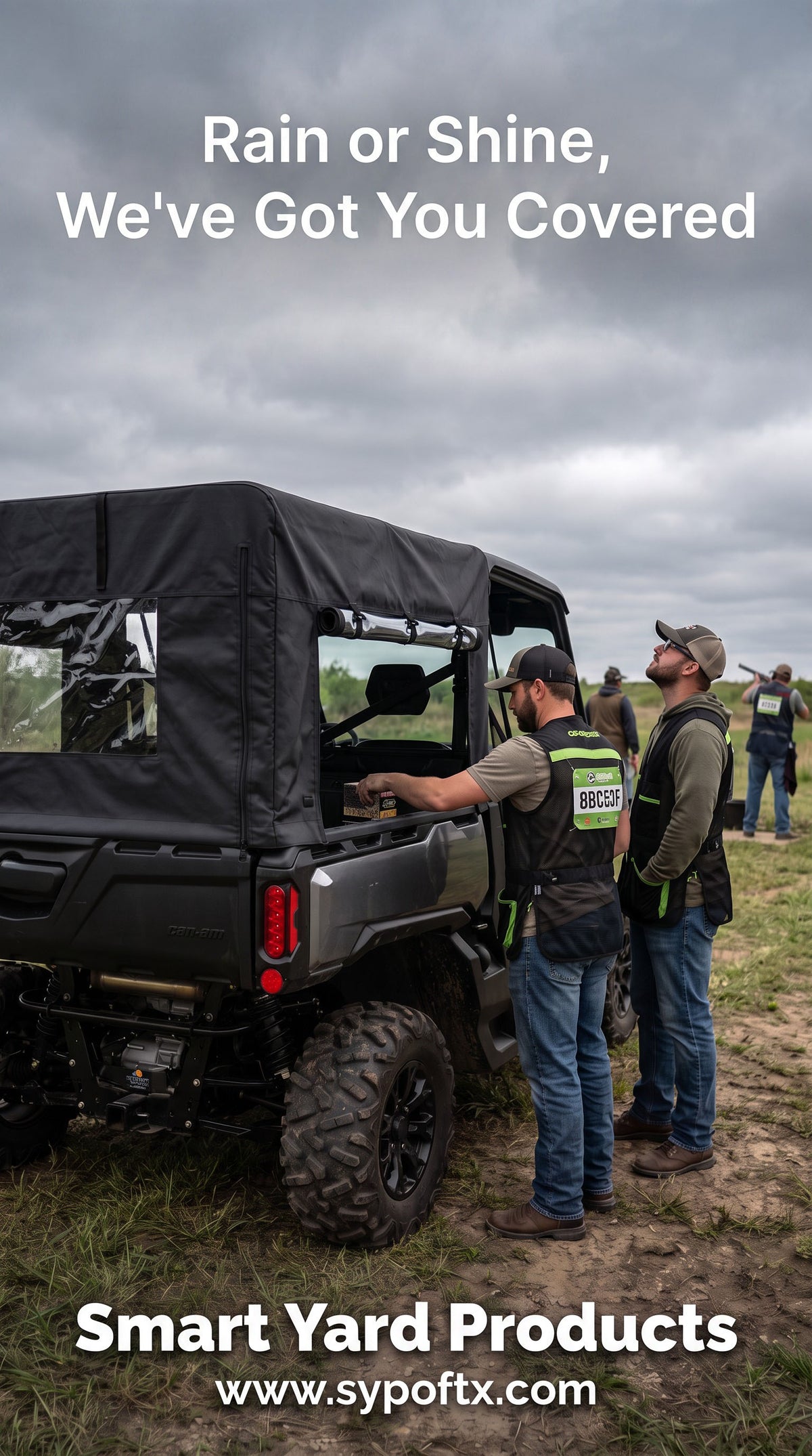 CanAm Defender Heavy Duty Cargo Bed Cover - Black