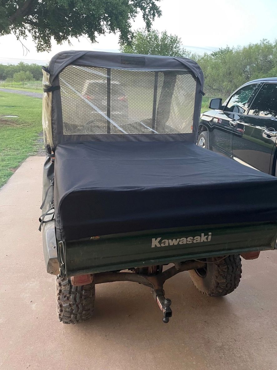 Short UTV Bed Cover - Black for Kawasaki Mule Cover
